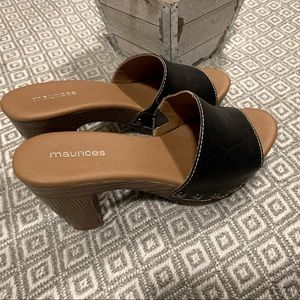 Maurices Black Slip On Heels